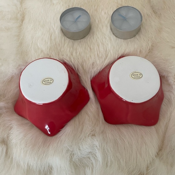 Southern Living Petals of Light Candle Holders. Ceramic. NWOT - Picture 3 of 4